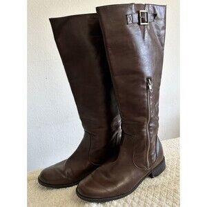 UNLISTED Women’s  Brown Side Zip Knee high Riding Boots SIZE 8.5 Spare Me Sh-20